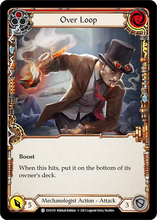 Over Loop (Red) [EVO219] (Bright Lights) | Card Merchant Takapuna