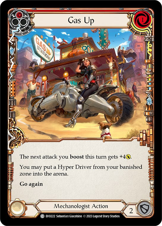 Gas Up (Red) [EVO222] (Bright Lights)  Rainbow Foil | Card Merchant Takapuna