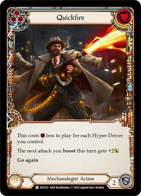 Quickfire (Blue) [EVO227] (Bright Lights)  Rainbow Foil | Card Merchant Takapuna