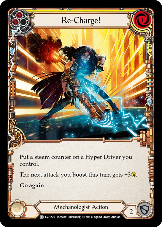 Re-Charge! (Yellow) [EVO229] (Bright Lights)  Rainbow Foil | Card Merchant Takapuna