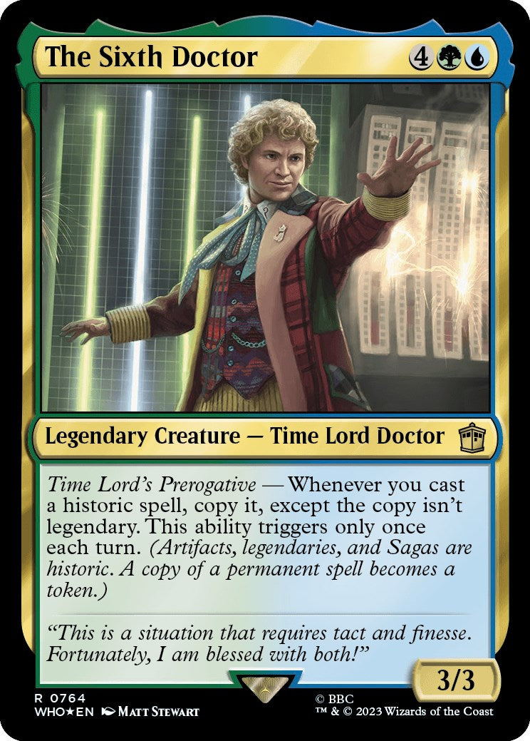The Sixth Doctor (Surge Foil) [Doctor Who] | Card Merchant Takapuna