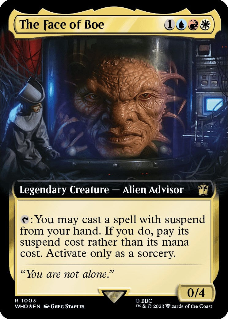 The Face of Boe (Extended Art) (Surge Foil) [Doctor Who] | Card Merchant Takapuna
