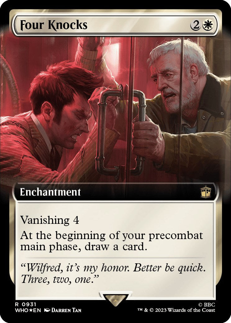 Four Knocks (Extended Art) (Surge Foil) [Doctor Who] | Card Merchant Takapuna