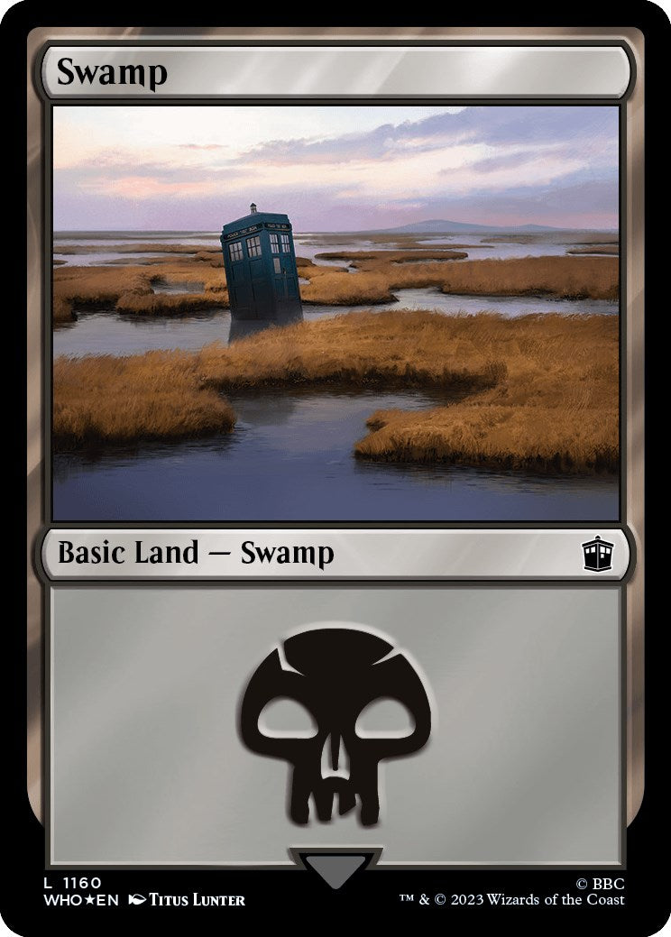 Swamp (1160) (Surge Foil) [Doctor Who] | Card Merchant Takapuna