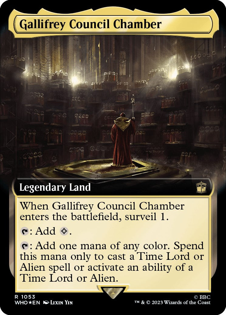 Gallifrey Council Chamber (Extended Art) (Surge Foil) [Doctor Who] | Card Merchant Takapuna