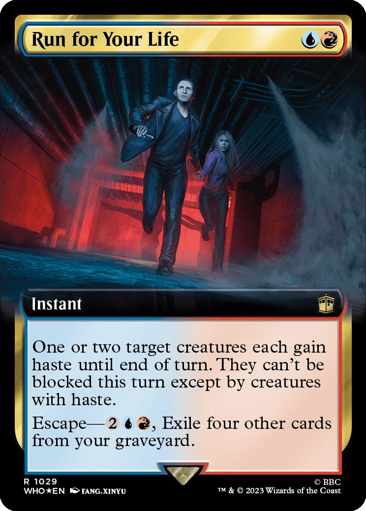 Run for Your Life (Extended Art) (Surge Foil) [Doctor Who] | Card Merchant Takapuna