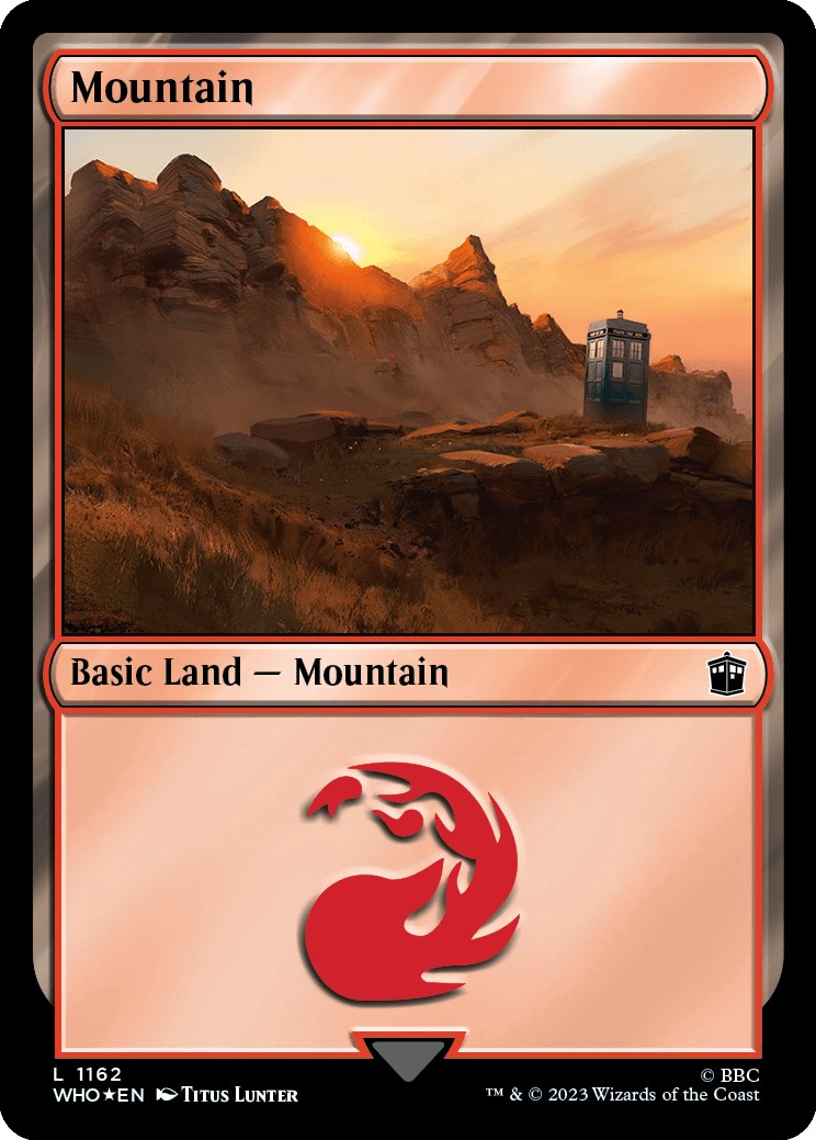 Mountain (1162) (Surge Foil) [Doctor Who] | Card Merchant Takapuna