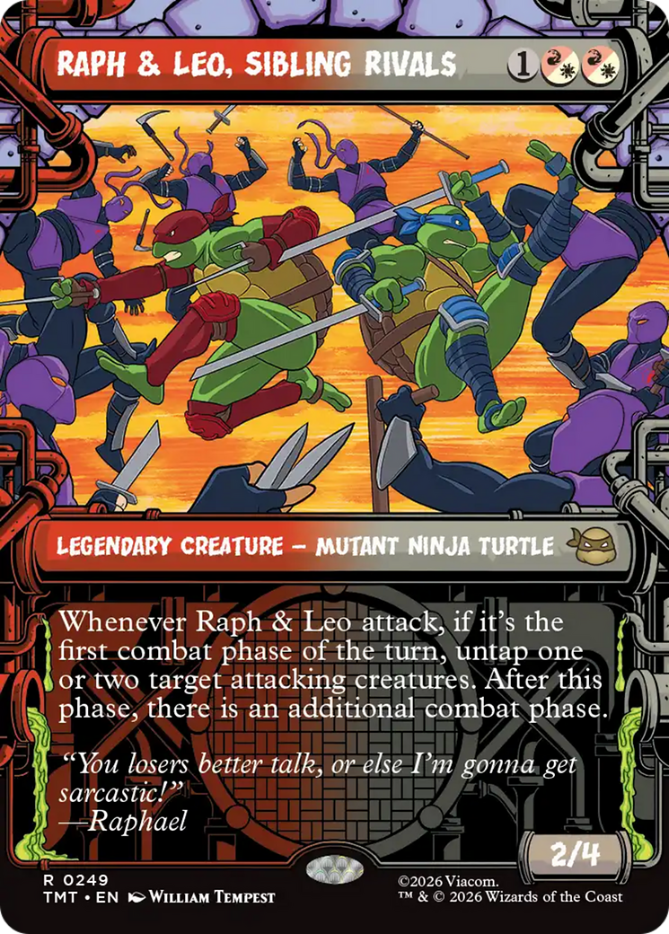 Raph & Leo, Sibling Rivals (Showcase) [Teenage Mutant Ninja Turtles] | Card Merchant Takapuna