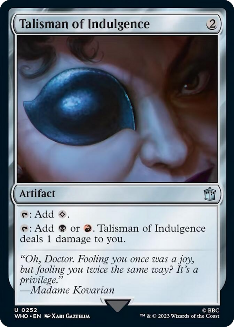 Talisman of Indulgence [Doctor Who] | Card Merchant Takapuna
