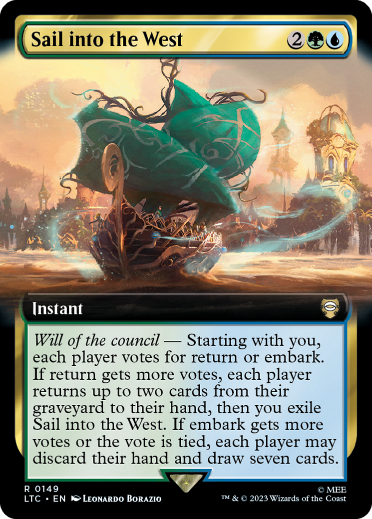 Sail into the West (Extended Art) [The Lord of the Rings: Tales of Middle-Earth Commander] | Card Merchant Takapuna
