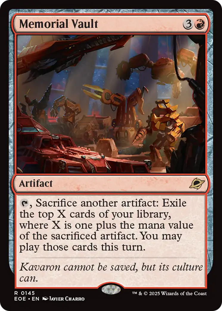 Memorial Vault [Edge of Eternities] | Card Merchant Takapuna
