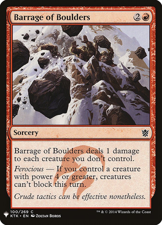 Barrage of Boulders [Mystery Booster] | Card Merchant Takapuna