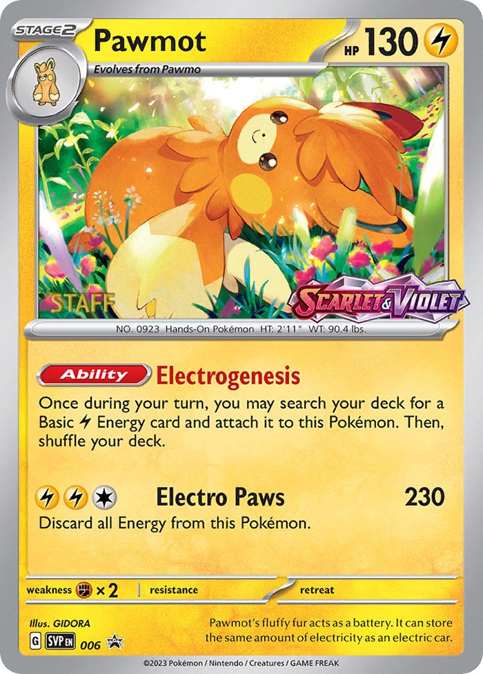 Pawmot (006) [Staff] [Scarlet & Violet 151] | Card Merchant Takapuna