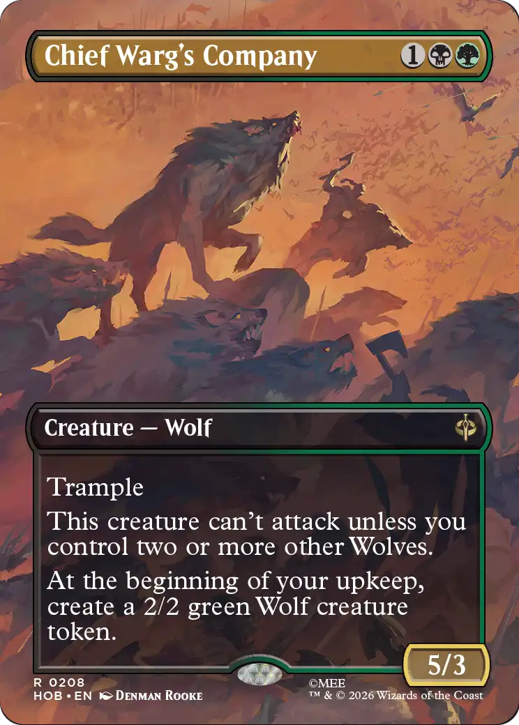 Chief Warg's Company (Borderless) [The Hobbit] | Card Merchant Takapuna