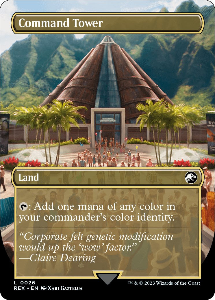 Command Tower // Command Tower (Borderless) [Jurassic World Collection] | Card Merchant Takapuna