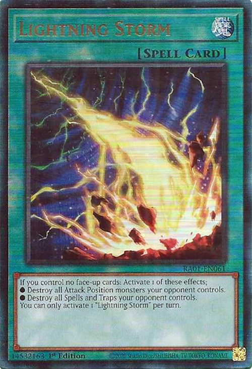 Lightning Storm [RA01-EN061] Prismatic Ultimate Rare | Card Merchant Takapuna