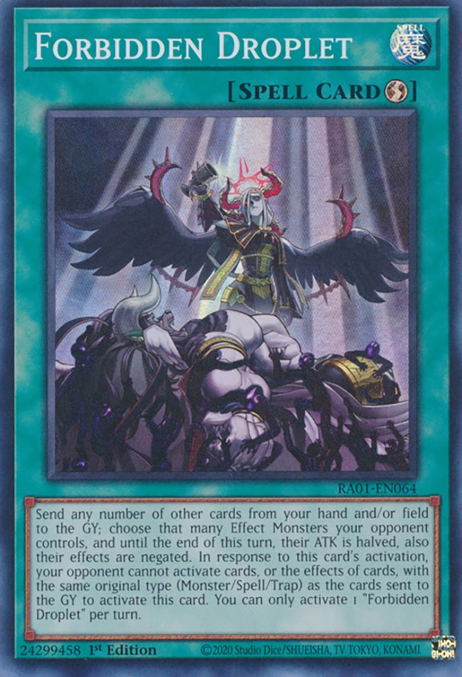 Forbidden Droplet [RA01-EN064] Super Rare | Card Merchant Takapuna