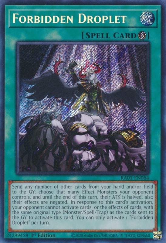 Forbidden Droplet [RA01-EN064] Secret Rare | Card Merchant Takapuna