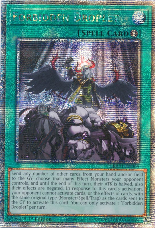 Forbidden Droplet [RA01-EN064] Quarter Century Secret Rare | Card Merchant Takapuna