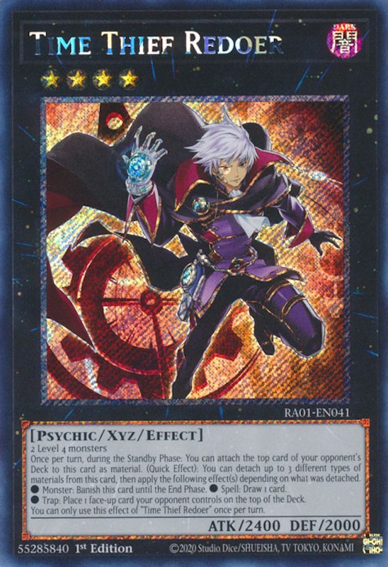 Time Thief Redoer [RA01-EN041] Platinum Secret Rare | Card Merchant Takapuna