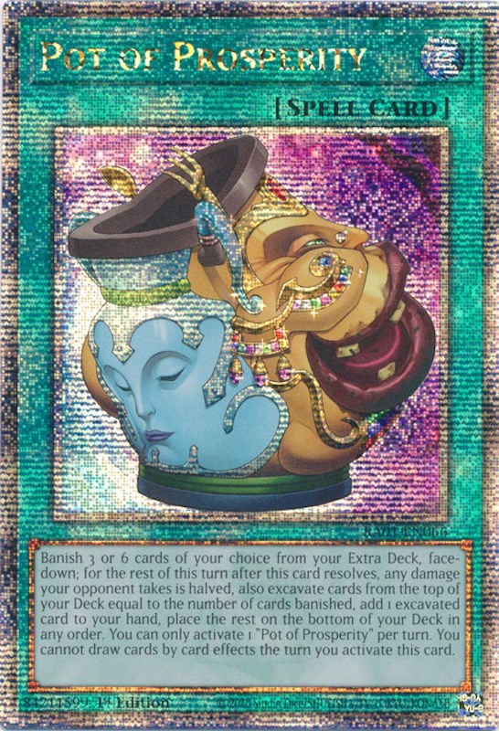 Pot of Prosperity [RA01-EN066] Quarter Century Secret Rare | Card Merchant Takapuna