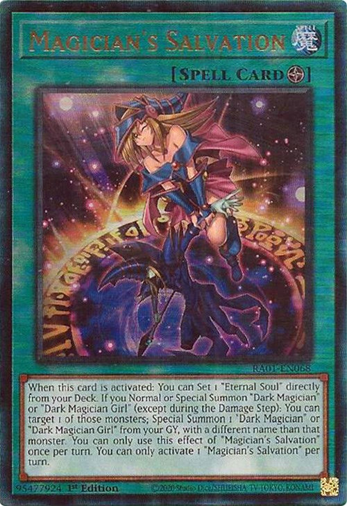 Magician's Salvation [RA01-EN068] Prismatic Ultimate Rare | Card Merchant Takapuna