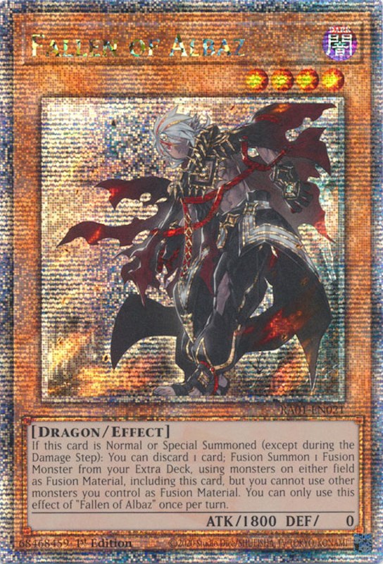 Fallen of Albaz [RA01-EN021] Quarter Century Secret Rare | Card Merchant Takapuna