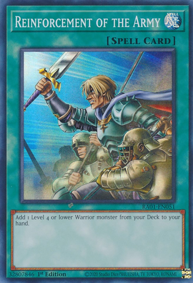 Reinforcement of the Army [RA01-EN051] Super Rare | Card Merchant Takapuna