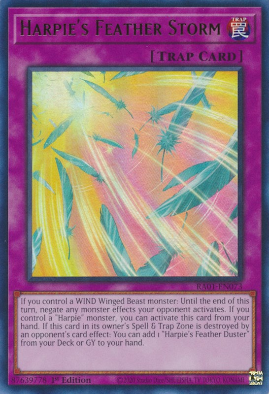 Harpie's Feather Storm [RA01-EN073] Ultra Rare | Card Merchant Takapuna