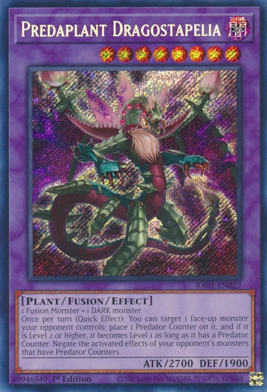 Predaplant Dragostapelia [RA01-EN027] Secret Rare | Card Merchant Takapuna