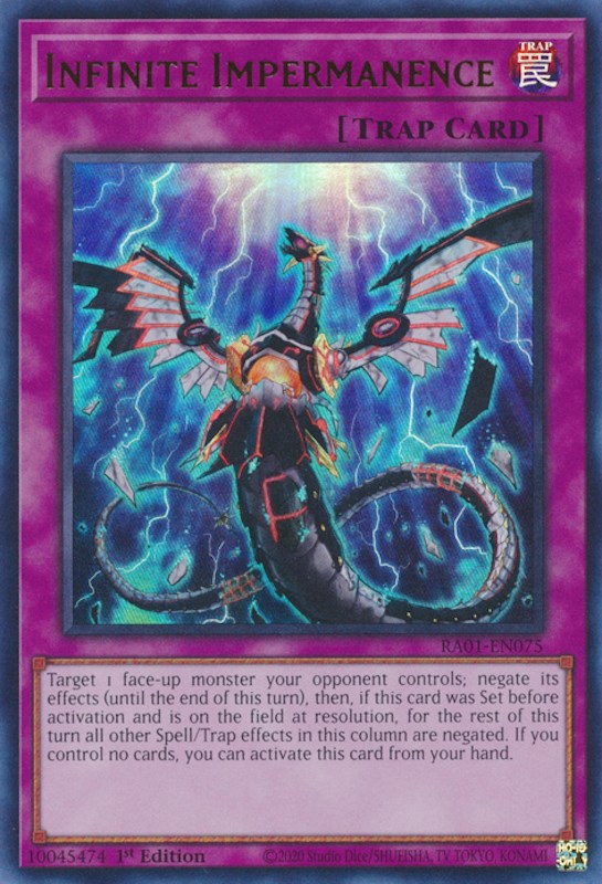 Infinite Impermanence [RA01-EN075] Ultra Rare | Card Merchant Takapuna