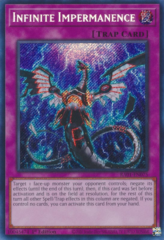 Infinite Impermanence [RA01-EN075] Secret Rare | Card Merchant Takapuna