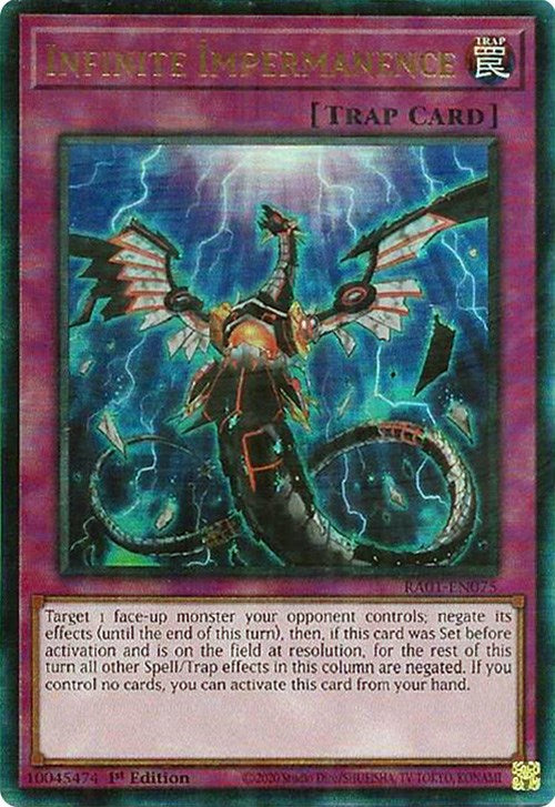 Infinite Impermanence [RA01-EN075] Prismatic Ultimate Rare | Card Merchant Takapuna