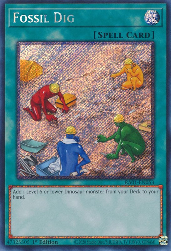 Fossil Dig [RA01-EN053] Platinum Secret Rare | Card Merchant Takapuna