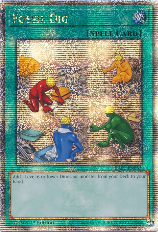 Fossil Dig [RA01-EN053] Quarter Century Secret Rare | Card Merchant Takapuna
