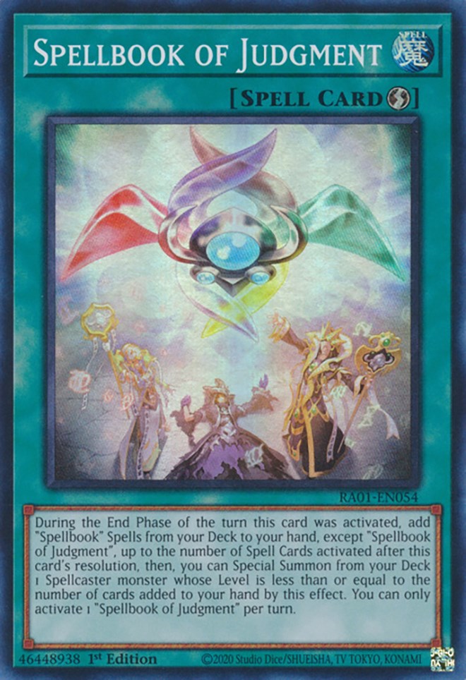 Spellbook of Judgment [RA01-EN054] Super Rare | Card Merchant Takapuna