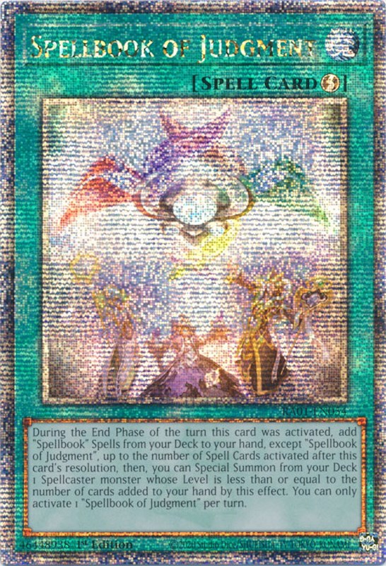 Spellbook of Judgment [RA01-EN054] Quarter Century Secret Rare | Card Merchant Takapuna