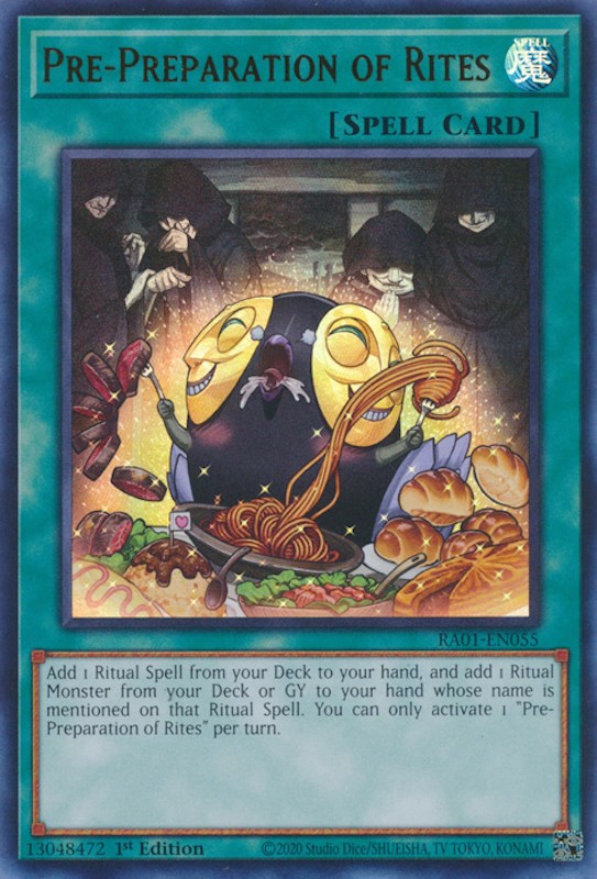 Pre-Preparation of Rites [RA01-EN055] Ultra Rare | Card Merchant Takapuna