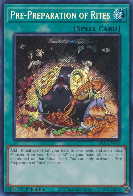 Pre-Preparation of Rites [RA01-EN055] Secret Rare | Card Merchant Takapuna