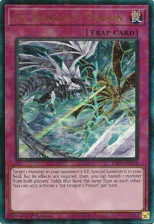 Ice Dragon's Prison [RA01-EN078] Prismatic Ultimate Rare | Card Merchant Takapuna