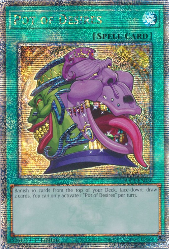 Pot of Desires [RA01-EN056] Quarter Century Secret Rare | Card Merchant Takapuna