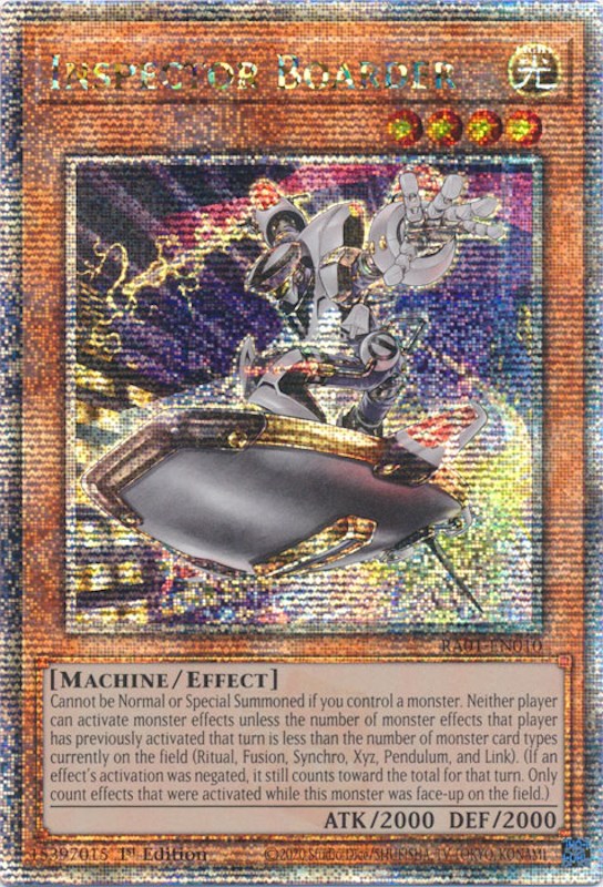Inspector Boarder [RA01-EN010] Quarter Century Secret Rare | Card Merchant Takapuna