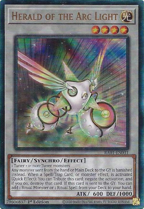 Herald of the Arc Light [RA01-EN031] Prismatic Ultimate Rare | Card Merchant Takapuna