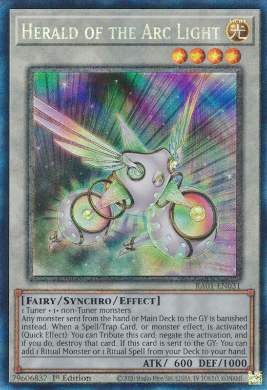 Herald of the Arc Light [RA01-EN031] Prismatic Collector's Rare | Card Merchant Takapuna