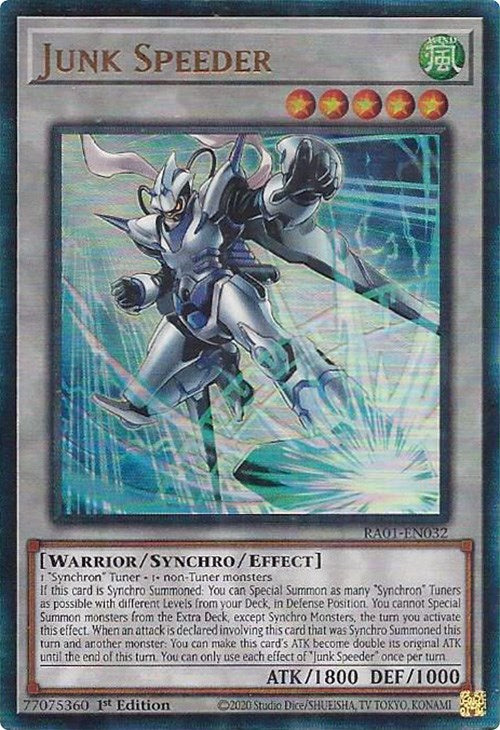 Junk Speeder [RA01-EN032] Prismatic Ultimate Rare | Card Merchant Takapuna