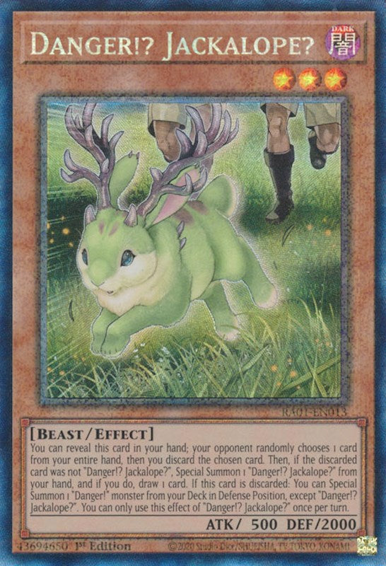 Danger!? Jackalope? [RA01-EN013] Prismatic Collector's Rare | Card Merchant Takapuna