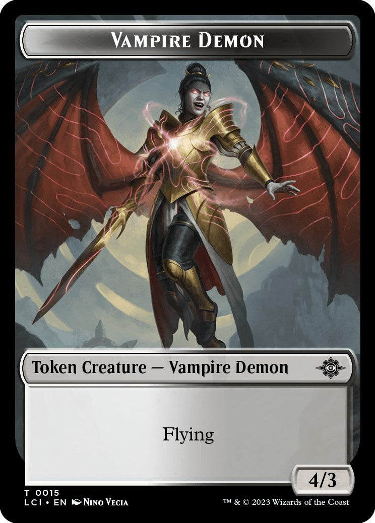 Vampire // Vampire Demon Double-Sided Token [The Lost Caverns of Ixalan Tokens] | Card Merchant Takapuna