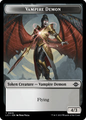 Vampire // Vampire Demon Double-Sided Token [The Lost Caverns of Ixalan Tokens] | Card Merchant Takapuna