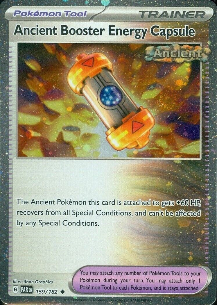 Ancient Booster Energy Capsule (159/182) (Cosmos Holo) [Scarlet & Violet: Paradox Rift] | Card Merchant Takapuna