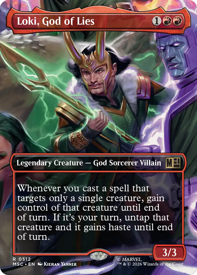 Loki, God of Lies (Borderless) [Marvel Super Heroes Commander] | Card Merchant Takapuna